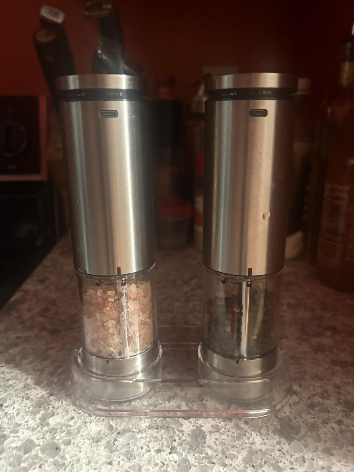 Electric Salt and Pepper Grinder Set Rechargeable, Automatic Salt and Pepper Shakers Mills External Adjustable Coarseness, Kitchen Gadgets, Stocking Stuffers Christmas Cooking Gifts for Men Women customer photo 2