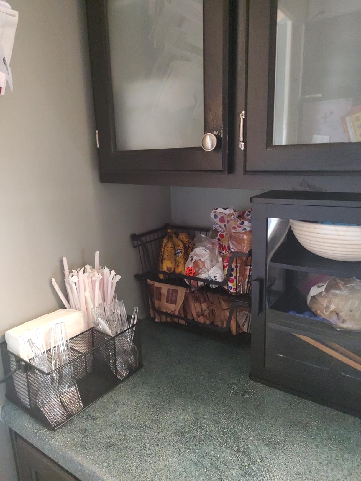 GAOKASE 4 Pcs Stackable Wire Baskets for Pantry Organizers and Storage,Vegetable Fruit Basket for Countertop,Kitchen Storage Metal Baskets,Produce Potato Onion Storage Bin,Black customer photo 2