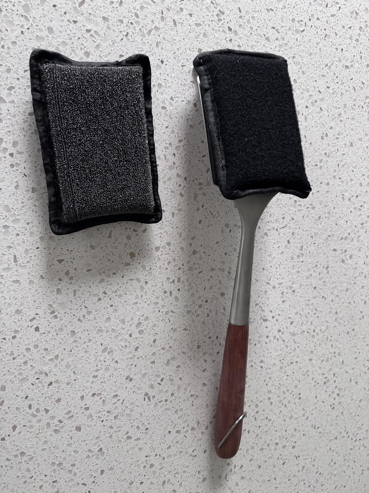 Bristle-Free Steam Cleaning Grill Brush Kit - Luxurious Long Rosewood Handle, Includes 1 Replacement Head - Safe BBQ Grill Cleaning for Outdoor Grill - Great Gift for Men/Dad customer photo 1