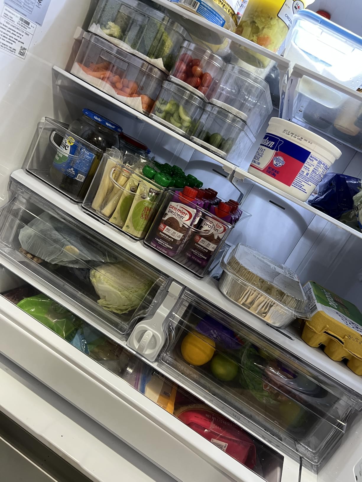 SMRCAD Fridge Organizers and Storage, 6 Pack Clear Freezer Organizer Bins with Lids for Kitchen, Pantry, Refrigerator, Food, Fruit, Vegetable Storage customer photo 1