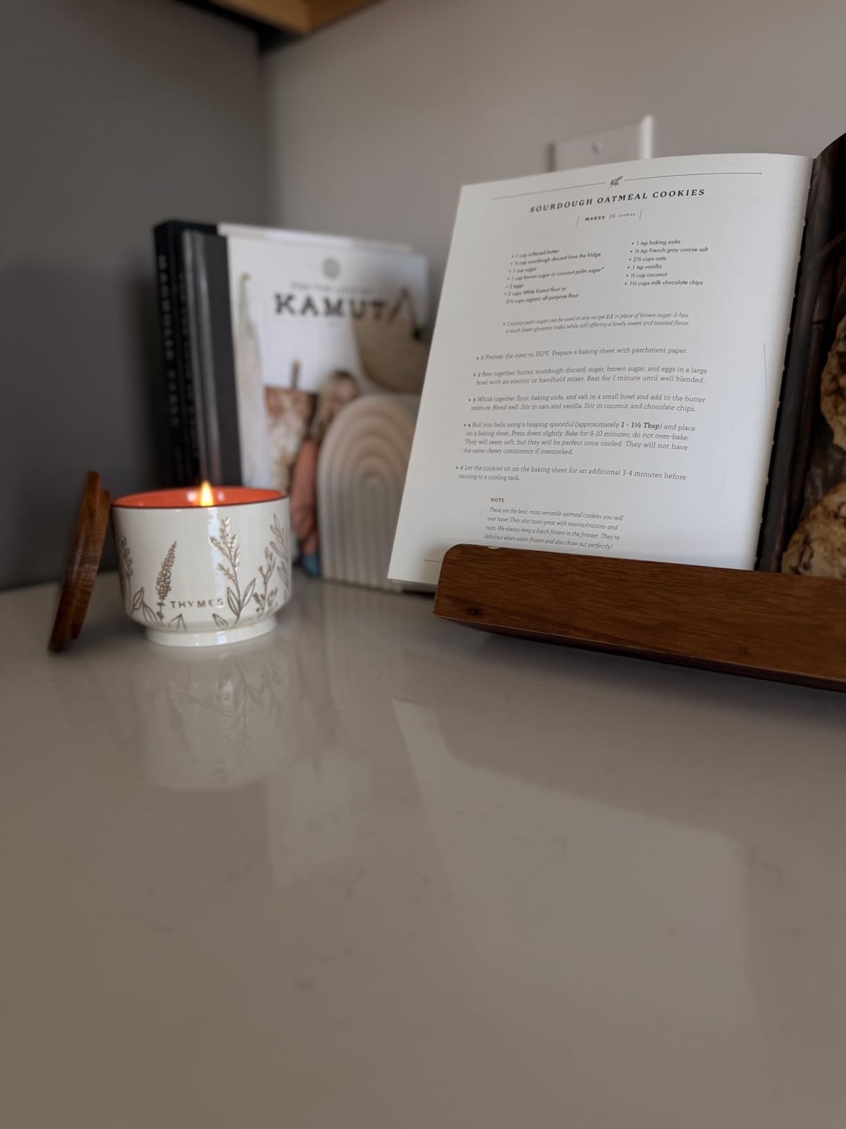 Beautiful Cookbook Stand for Your Kitchen Counter - Solid Wood Stand Easily Keeps Cook or Recipe Books Open for Convenient Cooking - Perfectly Fits Your iPad/Tablet and Enhances Any Kitchen Decor customer photo 1