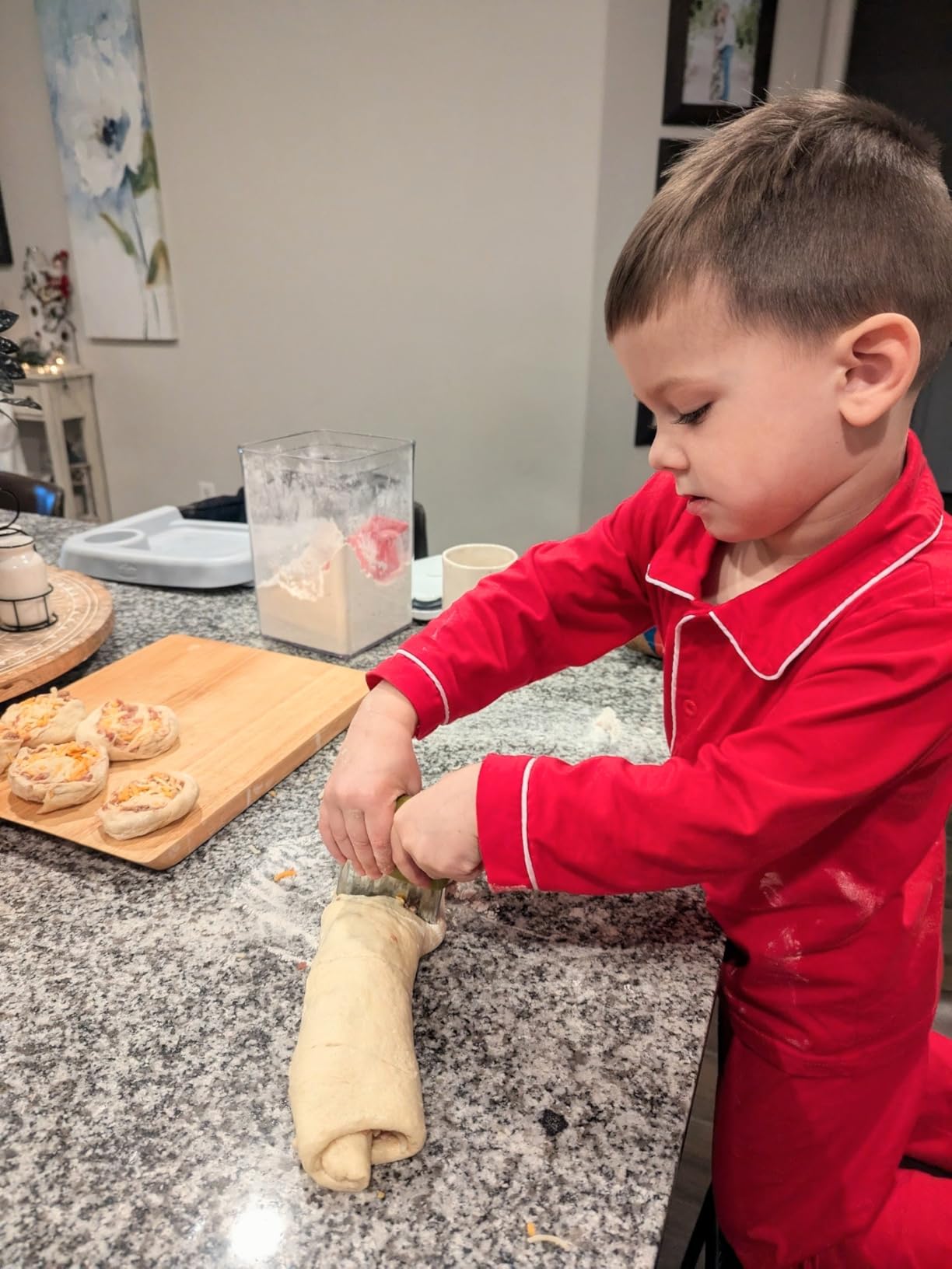 Montessori Kitchen Tools for Toddlers-21PCS Kids Cooking Sets Real-Montessori Cooking Set for Toddlers Kids Chef Set with Children Safe Knives Cutting Set customer photo 1