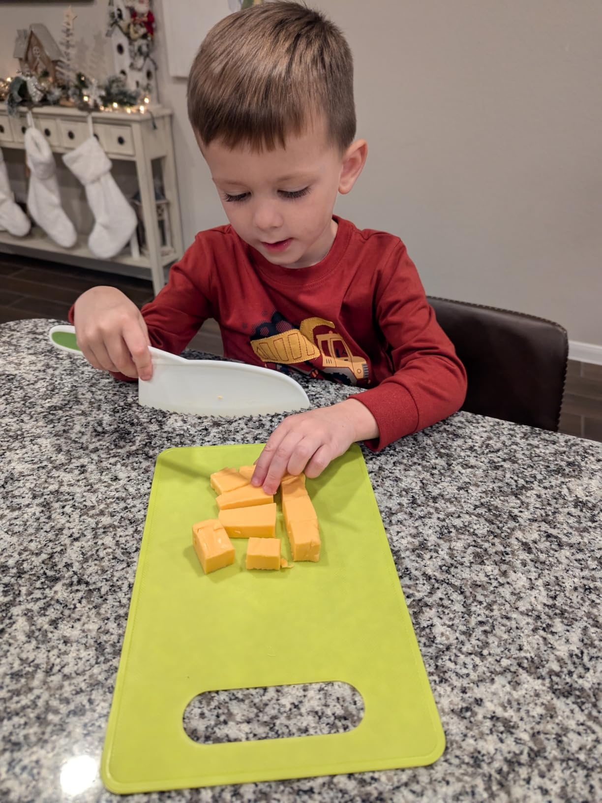 Montessori Kitchen Tools for Toddlers-21PCS Kids Cooking Sets Real-Montessori Cooking Set for Toddlers Kids Chef Set with Children Safe Knives Cutting Set customer photo 2