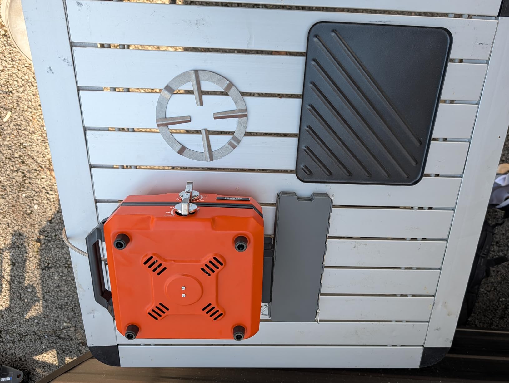 ODSD 2 Burner Camping Stove with Windshield, 20000 BTU Propane Camp Stove, Portable Folding Gas Stove, Camping Essentials Gear Includes Frying Pan, Coffee Stand & Carry Bag, Green customer photo 2