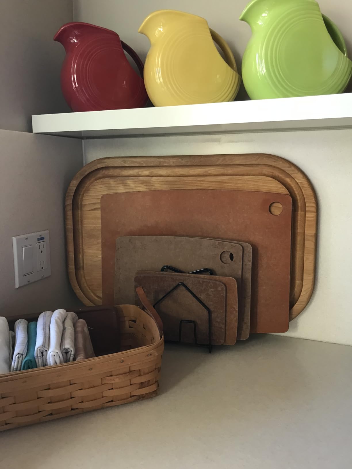 Pot Lid Organizer Cutting Board Holder Inside Cabinet 304 Stainless Steel Pots and Pan Organizer Under Cabinet Pot Cover Cookie Sheet Bakeware Serving Tray Cooling Rack Stand Kitchen Countertop customer photo 2