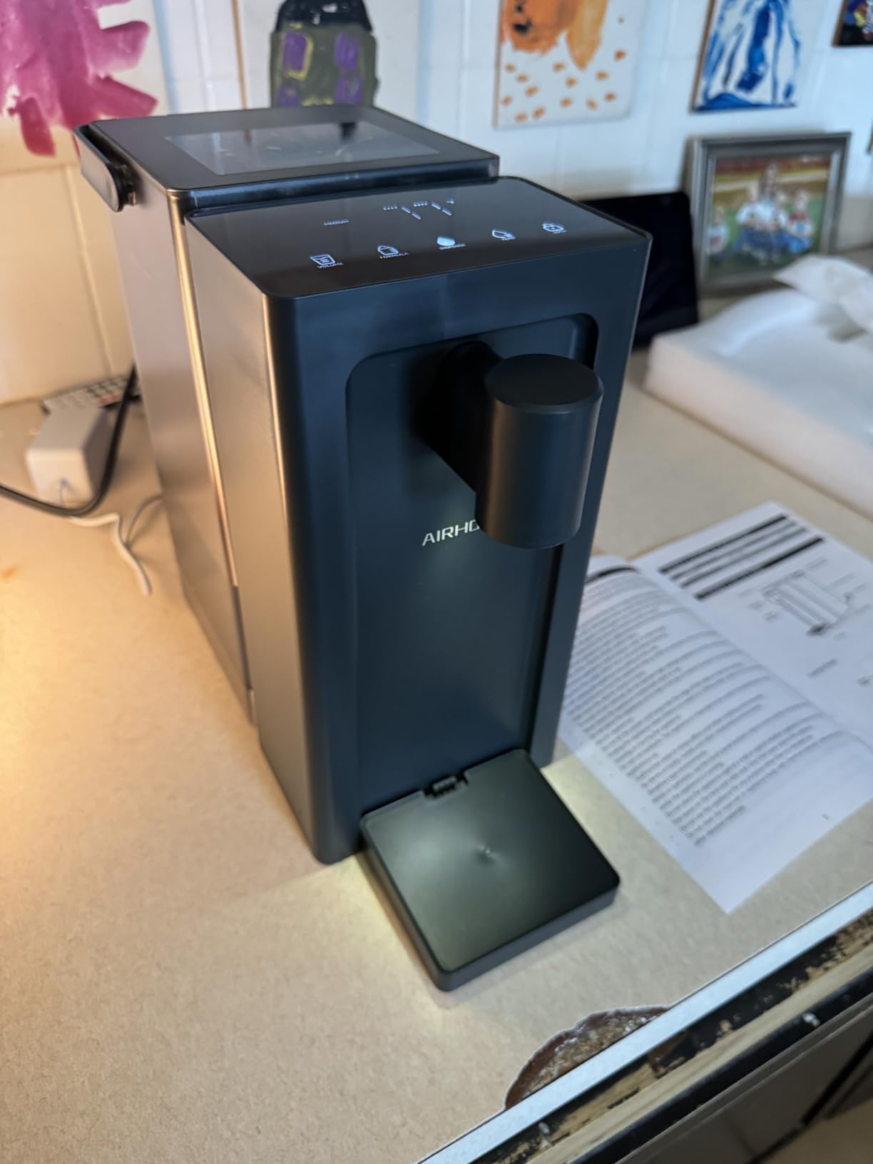 AIRHOP Instant Hot Water Dispenser, Quick Heating Countertop Water Dispenser with Child Locks, Adjustable 5 Temp 3 Water Volume Dispense, 100OZ 3L Removable Tank customer photo 2