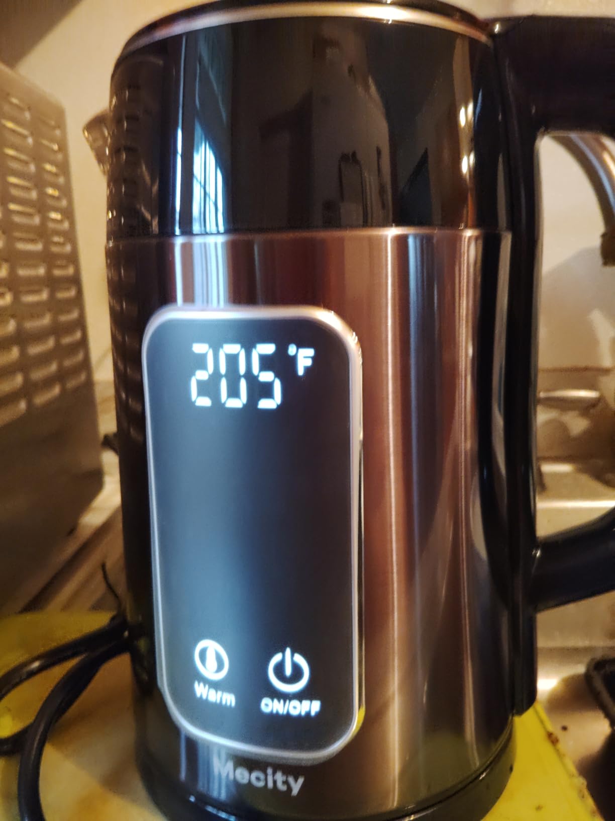 Mecity Electric Kettle 1.7L Touch Screen Temperature Control Water Boiler, No Plastic Contact with Water. 6 Preset Temperature Programs, 2 Hours Keep Warm, Auto Shut Off, Dark Grey customer photo 1