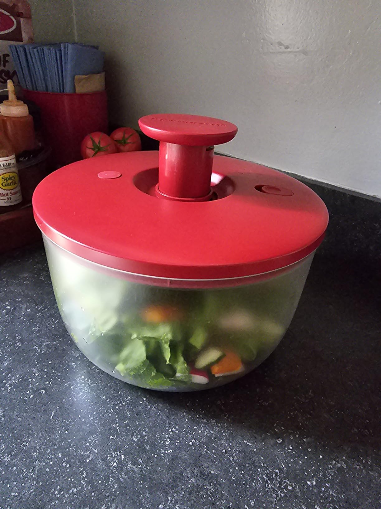 KitchenAid Universal Salad Spinner, 7.43 Quart, Charcoal Gray customer photo 2