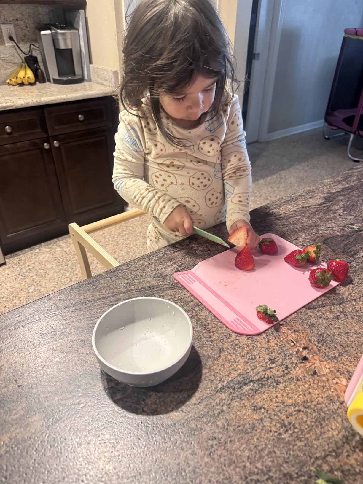 Toddler Cooking Set with Storage Box-Kids Kitchen Set,Safe PP Material Montessori Kitchen Tools for Real Cooking,Dishwasher Safe,Fun Bird-Shaped Organizer Toddler Knife Set customer photo 1