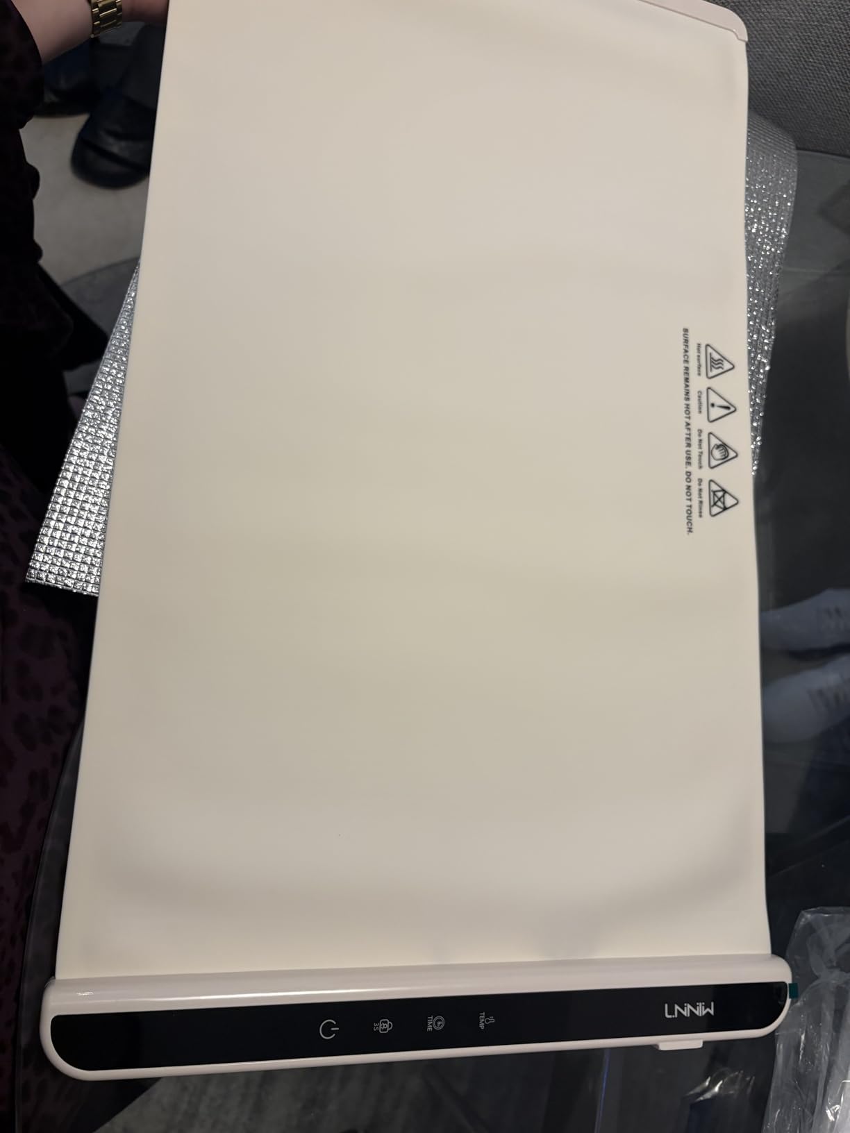 Food Warming Mat with Heat-Resistant Pad, 26X15 Inch, 6-Level Temp 6-Hour Timer, Child Lock Safety,Food Warmer Chafing Dishes for Buffet. customer photo 1