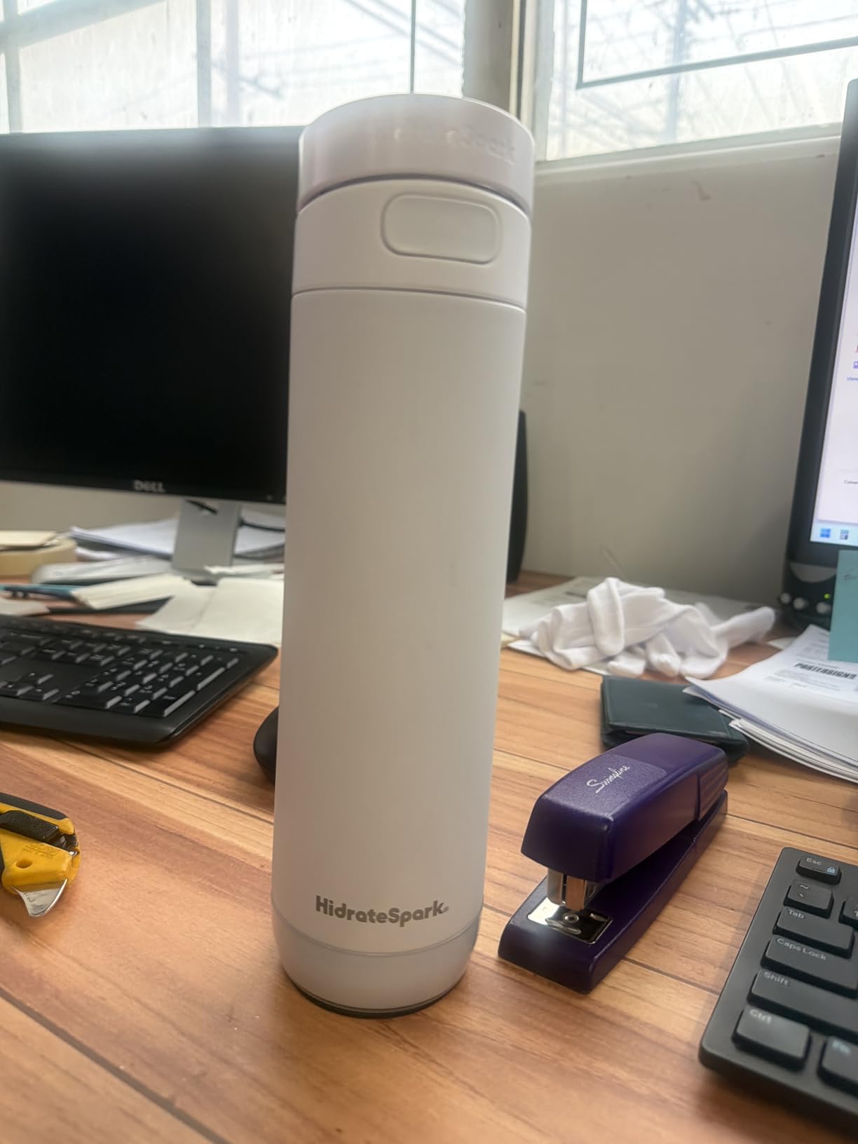 HidrateSpark PRO 2 21 oz Chug - Smart Hydration Bottle with Clinically Accurate Water Tracking & Extended Battery Life - Syncs with Apple Health, Fitbit, Smart Rings & Watches - Navy customer photo 2