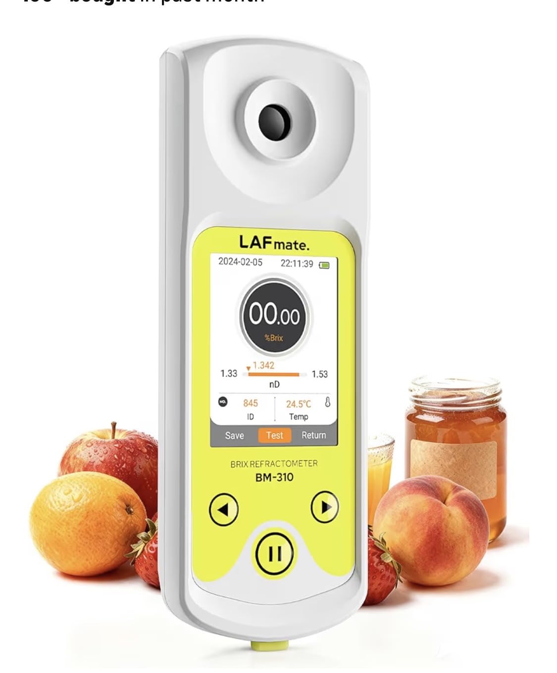 3-in-1 Digital Refractometer with ATC for Wine Making, Home Brewing, Rechargeable 0-95% Brix Meter for Coffee, Juice, Honey, Maple Syrup customer photo 1