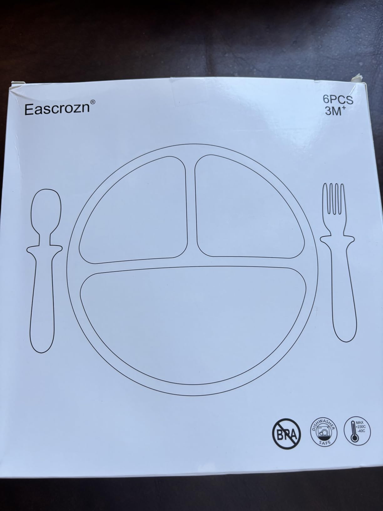 Eascrozn 2 Pack Silicone Divided Baby Plates with Suction, 2 Pack Toddler Forks and Spoons Set, BPA Free, Baby Feeding Set for Toddler Utensils, Microwave and Dishwasher Safe customer photo 1