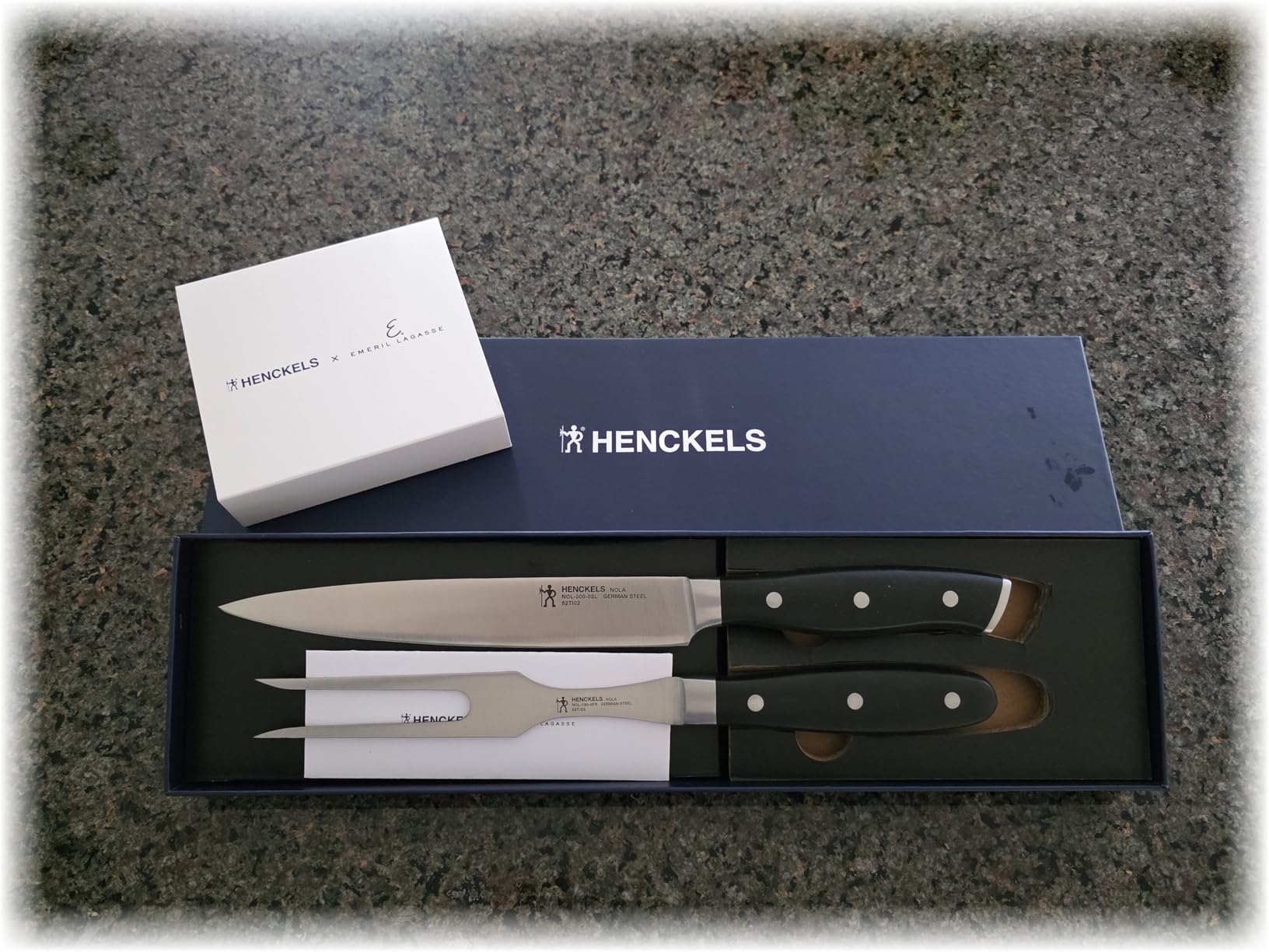 HENCKELS x EMERIL Lagasse The Nola Collection Razor-Sharp German 2-pc Carving Knife Set, Made in Company-Owned German Factory with Special Formula Steel perfected for almost 300 Years, Dishwasher Safe customer photo 1