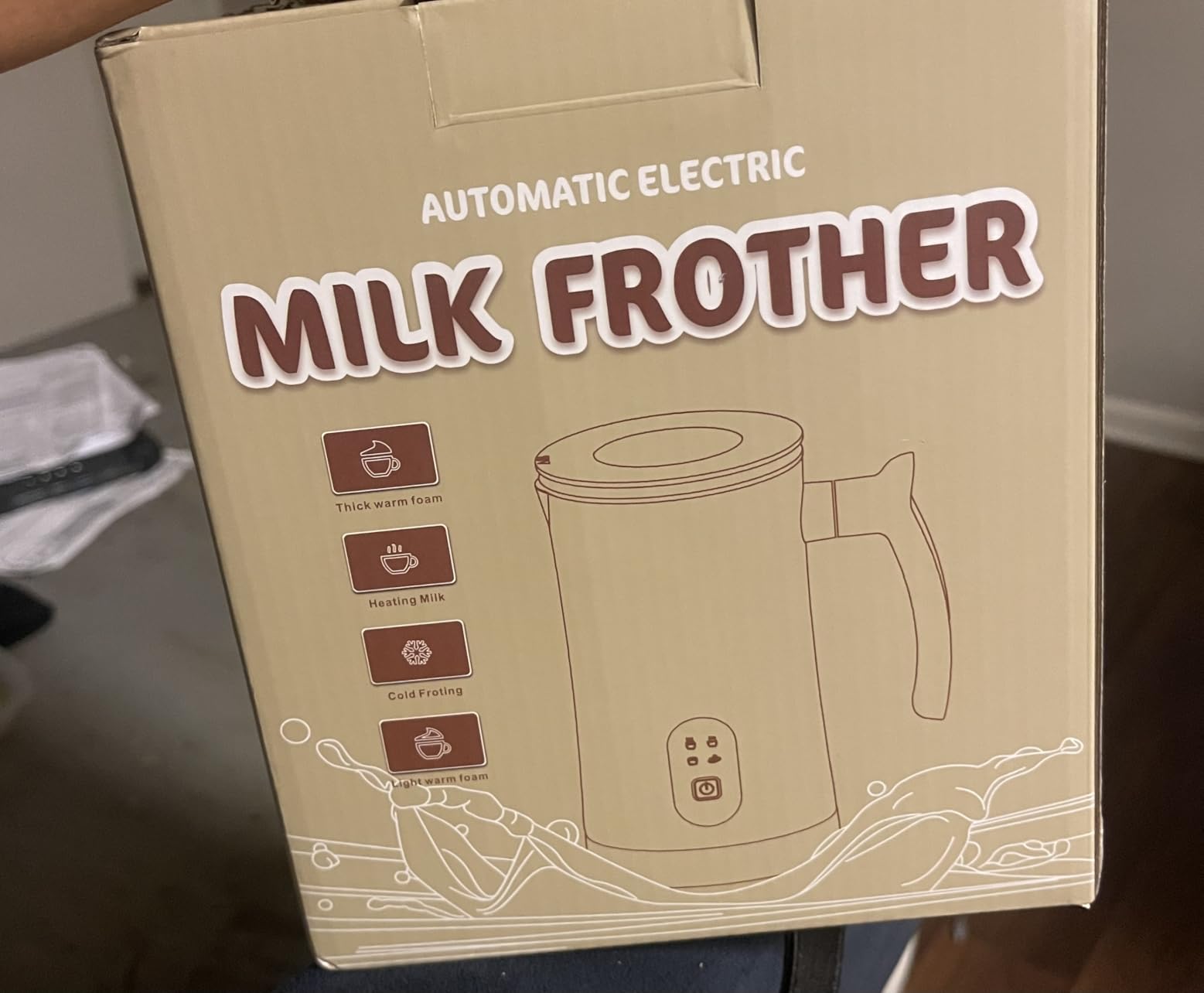 Milk Frother, 4-in-1 Electric Milk Steamer, 350ml/11.8oz Automatic Frother Machine for Coffee, Warm and Cold Foam, Temperature Control for Latte, Cappuccino, Hot Chocolate customer photo 2