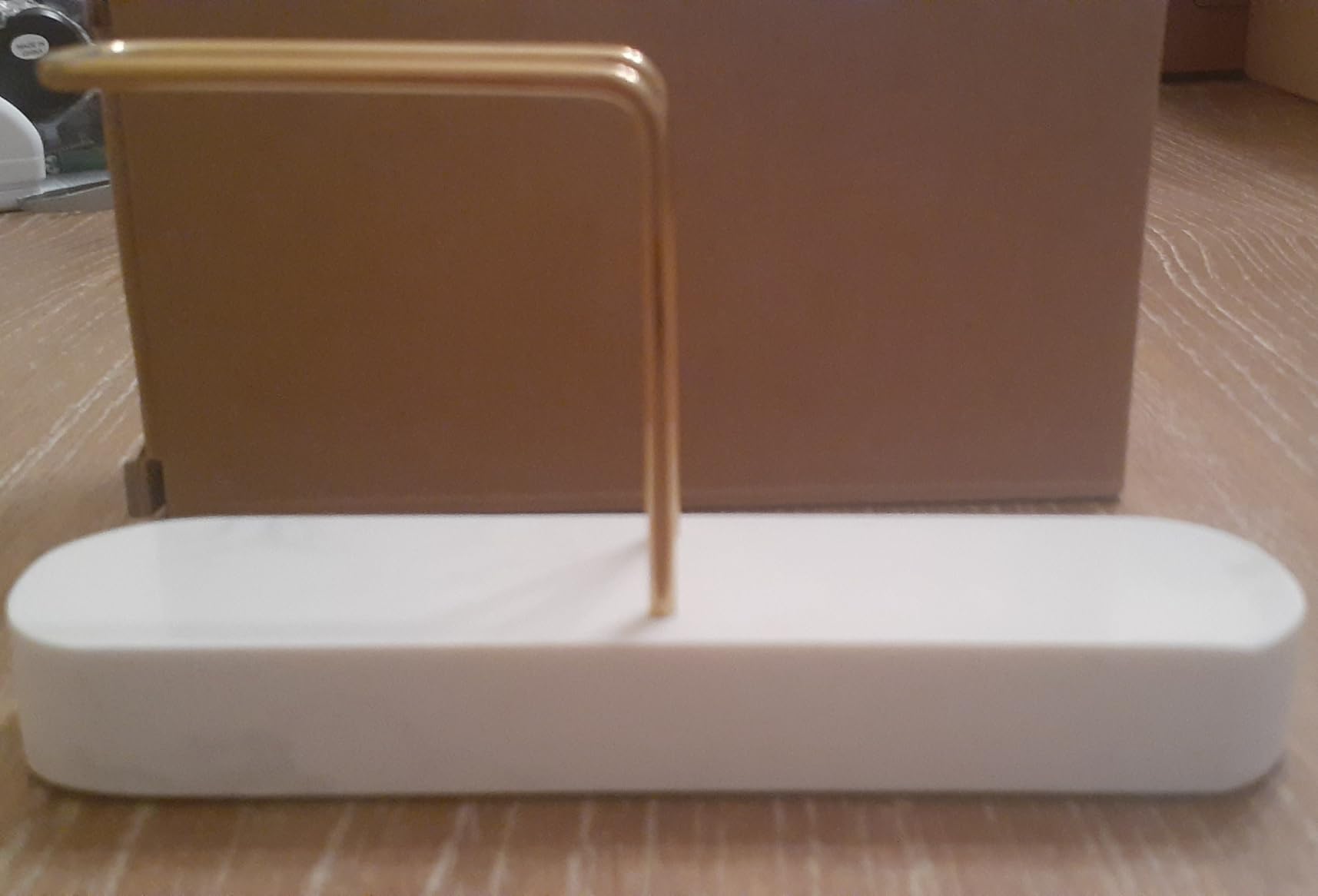 Coffee Filter Holder for Counter, Coffee Filter Storage Container for Cone Paper Filters Size #01 ＆ #02, Marble Base with Non-Slip Pad (White) customer photo 1