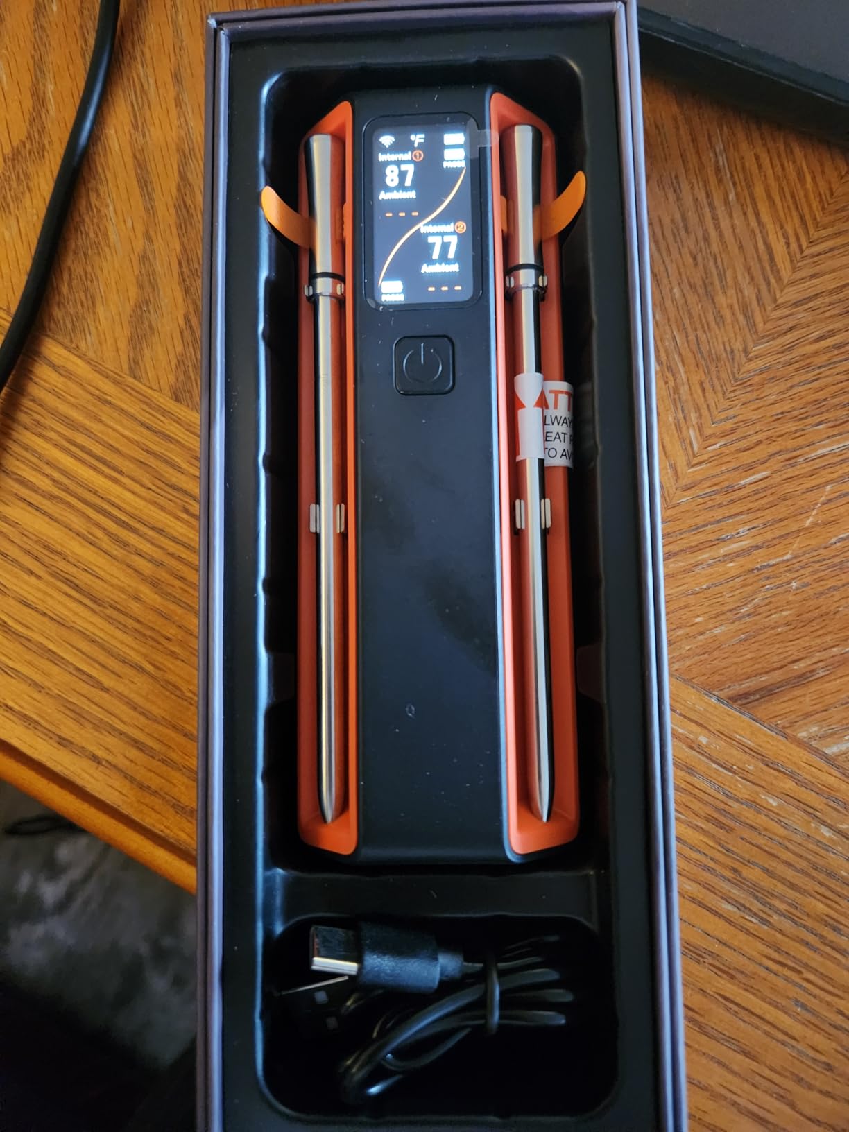 Smart Bluetooth Wireless Meat Thermometer Digital,2 Pcs Probe & LCD Screen for Grill,BBQ,Smoker,Air Fryer,Kitchen, Oven,Perfect for Turkey,Steak customer photo 2