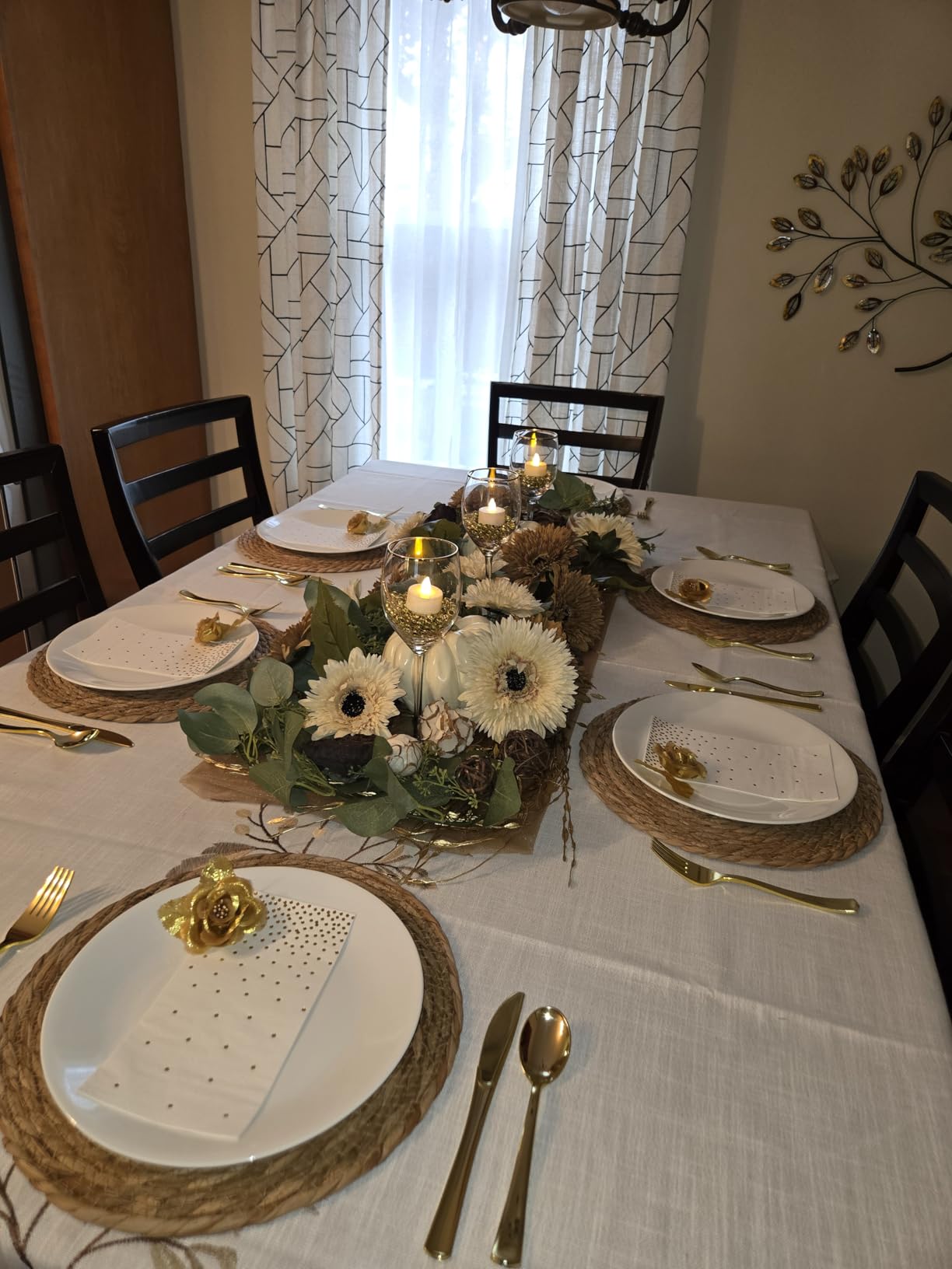 13 in Round Woven Placemats Plate Chargers Set of 12, Boho Farmhouse Rustic Woven Place Mats for Kitchen Dining Party Table Decor, Rattan Wicker Table Mats Jute Braided Chargers for Dinner Plates customer photo 1