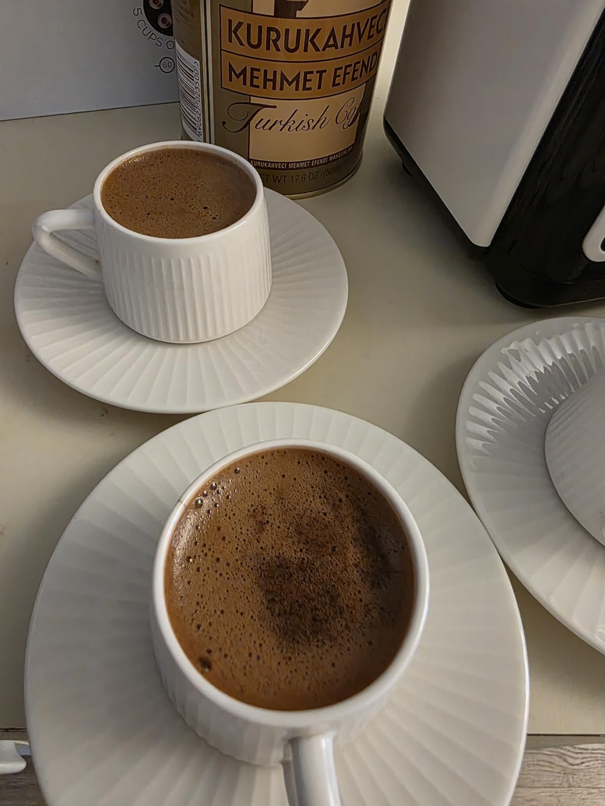 KARACA Hatır Turkish Coffee Maker, 5 Cups Electric Turkish Coffee Machine with Ember Mode, Automatic Temperature Control, Overflow Protection, Audible & Visual Alerts, Cream customer photo 1