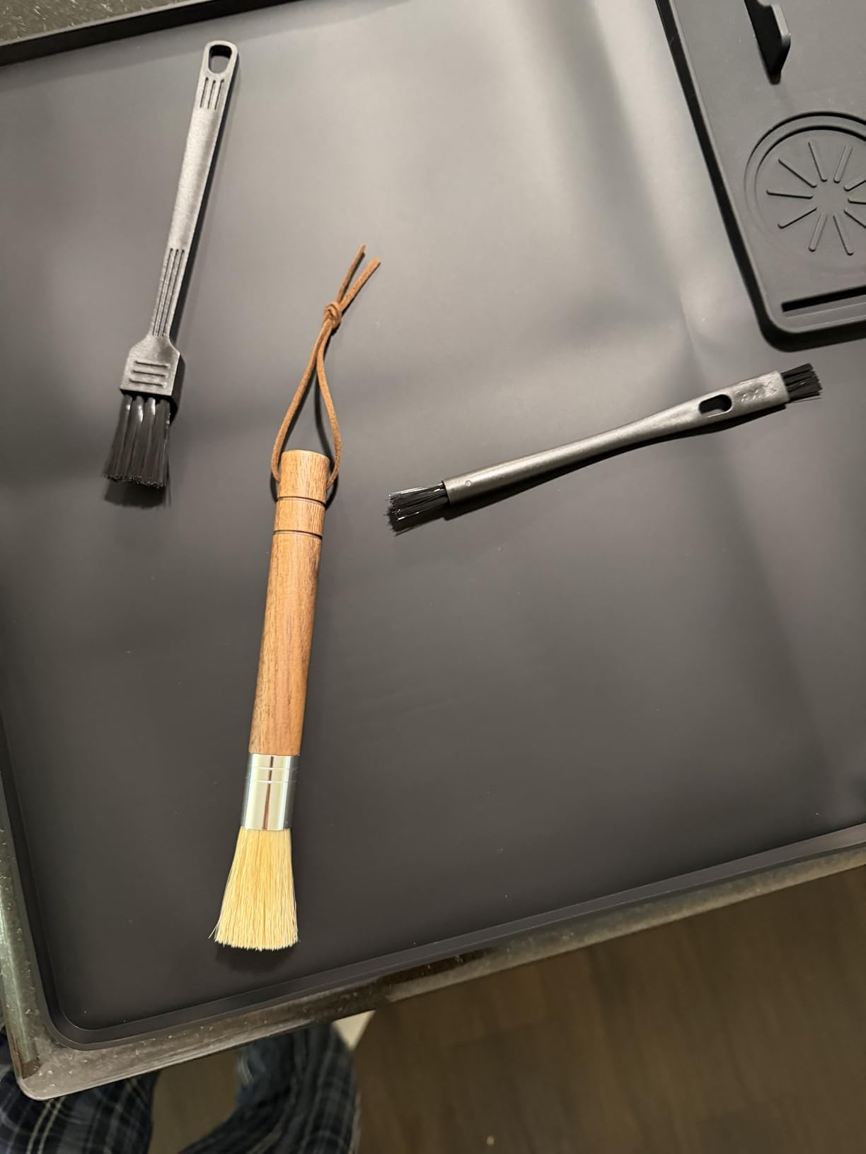 Coffee Grinder Cleaning Brush Set, Espresso Machine Brush Cleaner Tool with Walnut Wood Handle and Natural Bristles for Barista Home Kitchen customer photo 1