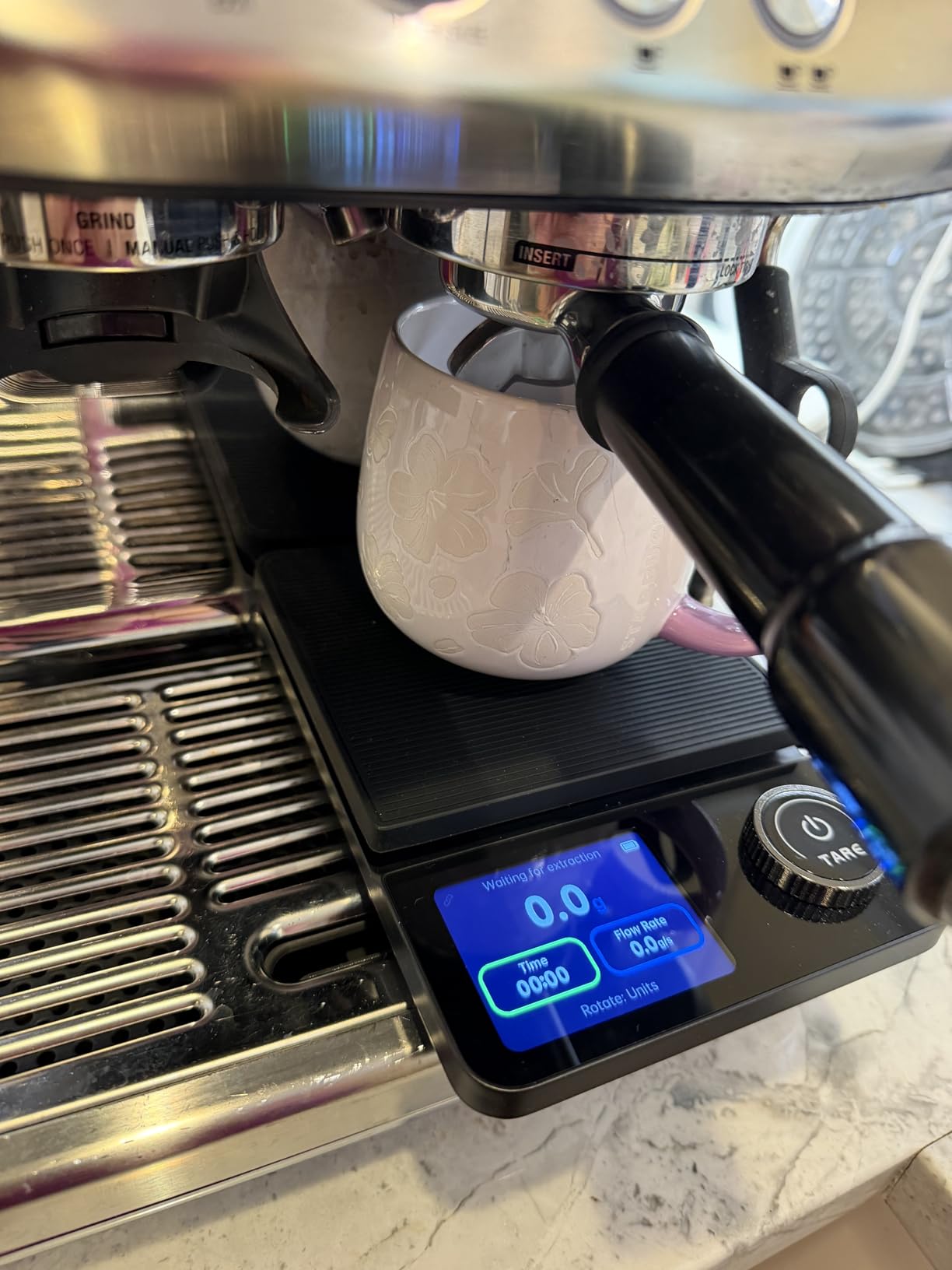 INSMART Coffee Scale with Timer, Bluetooth Espresso Scale with App Sync 5kg/0.1g High Precision, Large Color Display Digital Kitchen Scale, 5 Units & 3 Brew Modes for Pour-Ove, Espresso, Kitchen customer photo 2