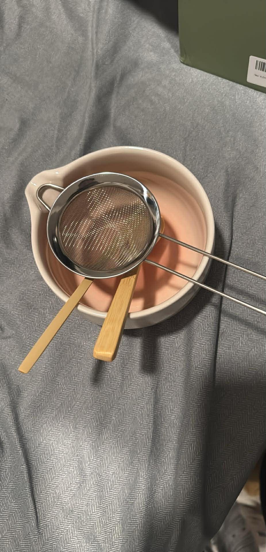 Matcha Whisk Set, Ceramic Matcha Set Includes Bowl & Holder, Bamboo Whisk (Chasen), Scoop, Spoon and Sifter, 6PCS Matcha Kit Covers Everything Needed for Making Matcha (Pink) customer photo 2