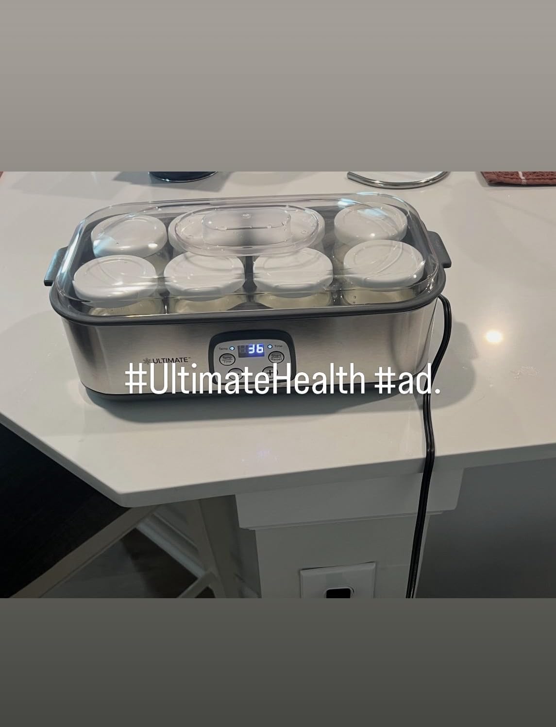 Ultimate Probiotic Yogurt Maker with Adjustable Time & Temperature Control, Make Trillions of Probiotics for Better Gut Health, Two 1-Quart Containers for Larger Batches, ULTIMATE LIFETIME WARRANTY customer photo 1