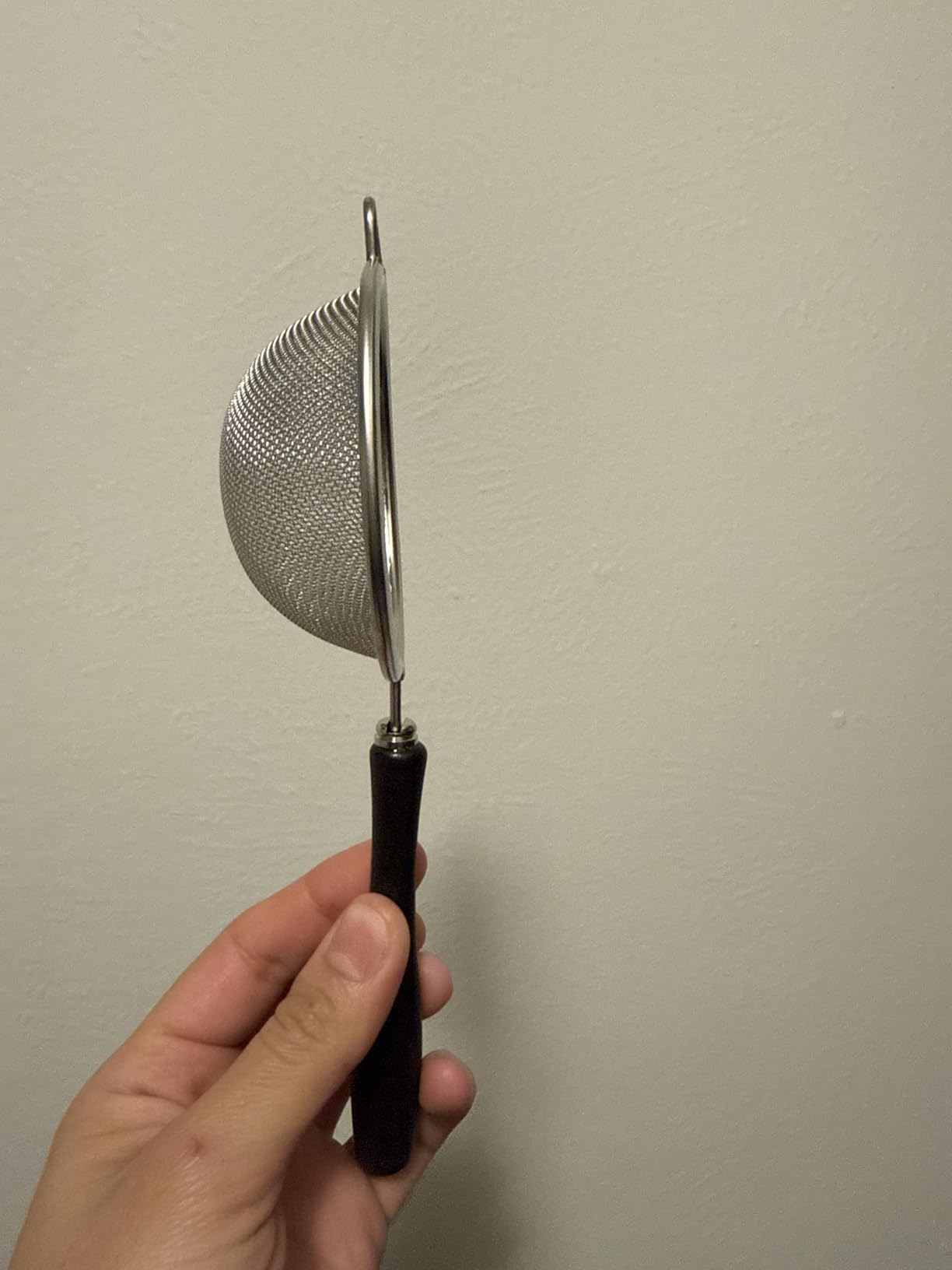 Matcha Sifter - Precision 30-Mesh Stainless Steel Fine Powder Strainer, Wooden Handle, 3-Inch Small Metal Sieve for Tea Ceremony & Cocoa, Hand Wash Recommended customer photo 1