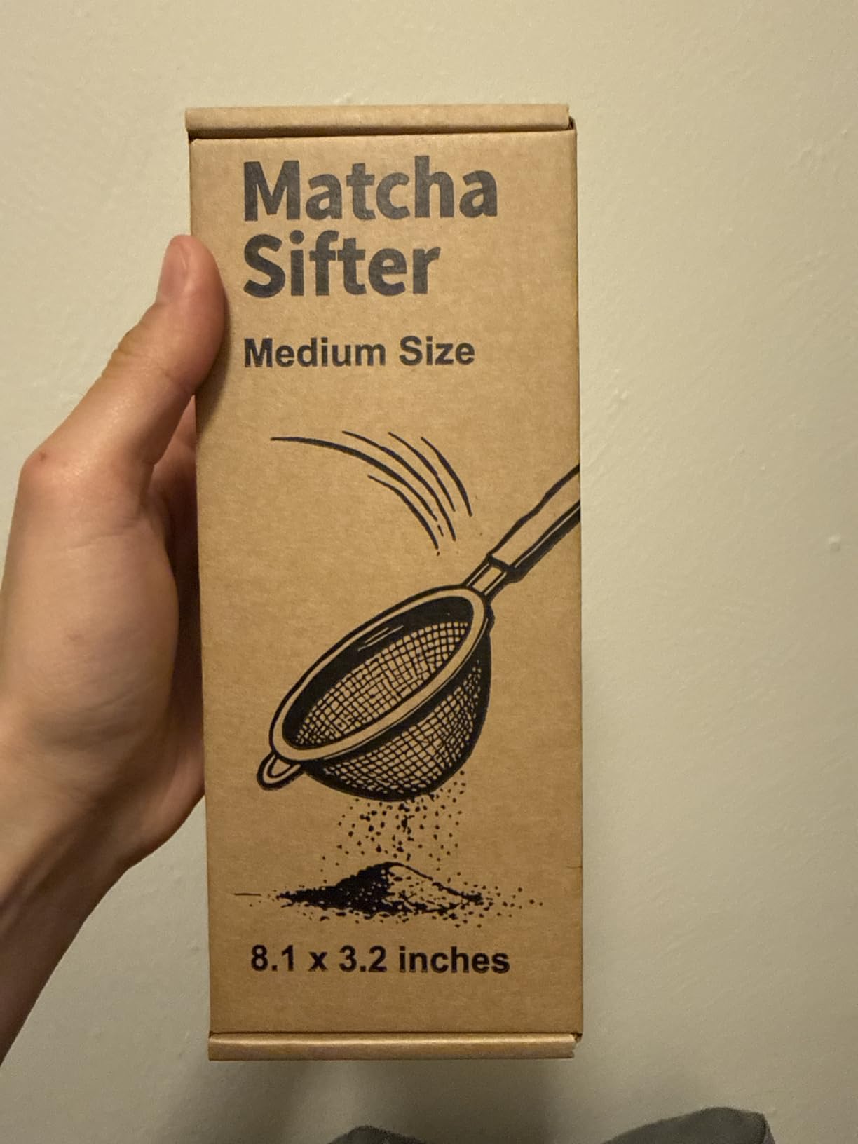 Matcha Sifter - Precision 30-Mesh Stainless Steel Fine Powder Strainer, Wooden Handle, 3-Inch Small Metal Sieve for Tea Ceremony & Cocoa, Hand Wash Recommended customer photo 2