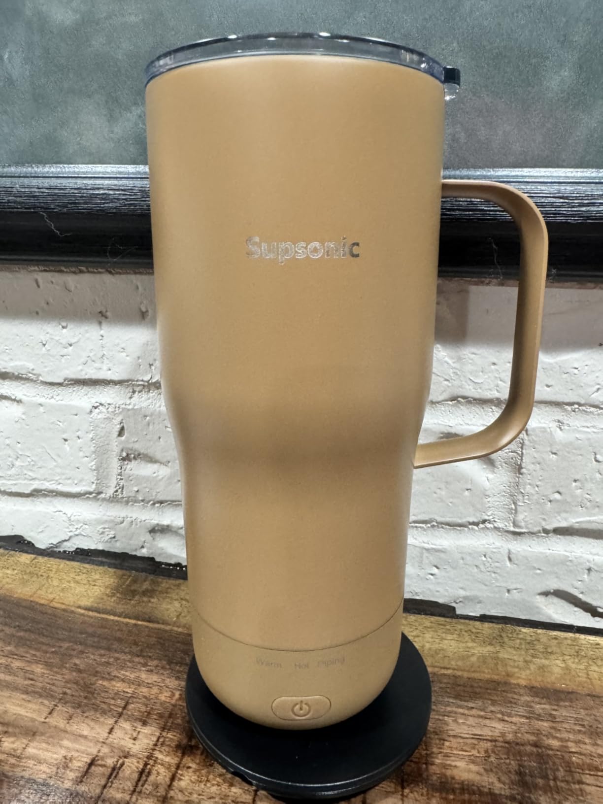 Supsonic - Smart Heated Coffee Mug, 20oz Rechargeable Self Heating Mug, Electric Temperature Control Coffee Cup for Beverage, Coffee at Home & Outdoor, Heated Coffee Mug Gifts for Men Women | S3 customer photo 1