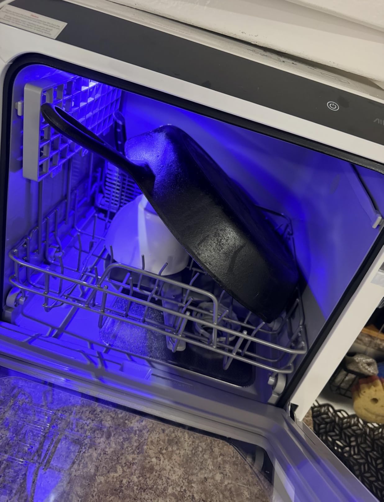 AIRMSEN Portable Countertop Dishwashers, 5 Washing Programs Mini Dishwashers with 1.2 Gal Built-in Water Tank and Double-layered Glass Door, No Hookup Needed for Home, Apartments & RVs customer photo 1