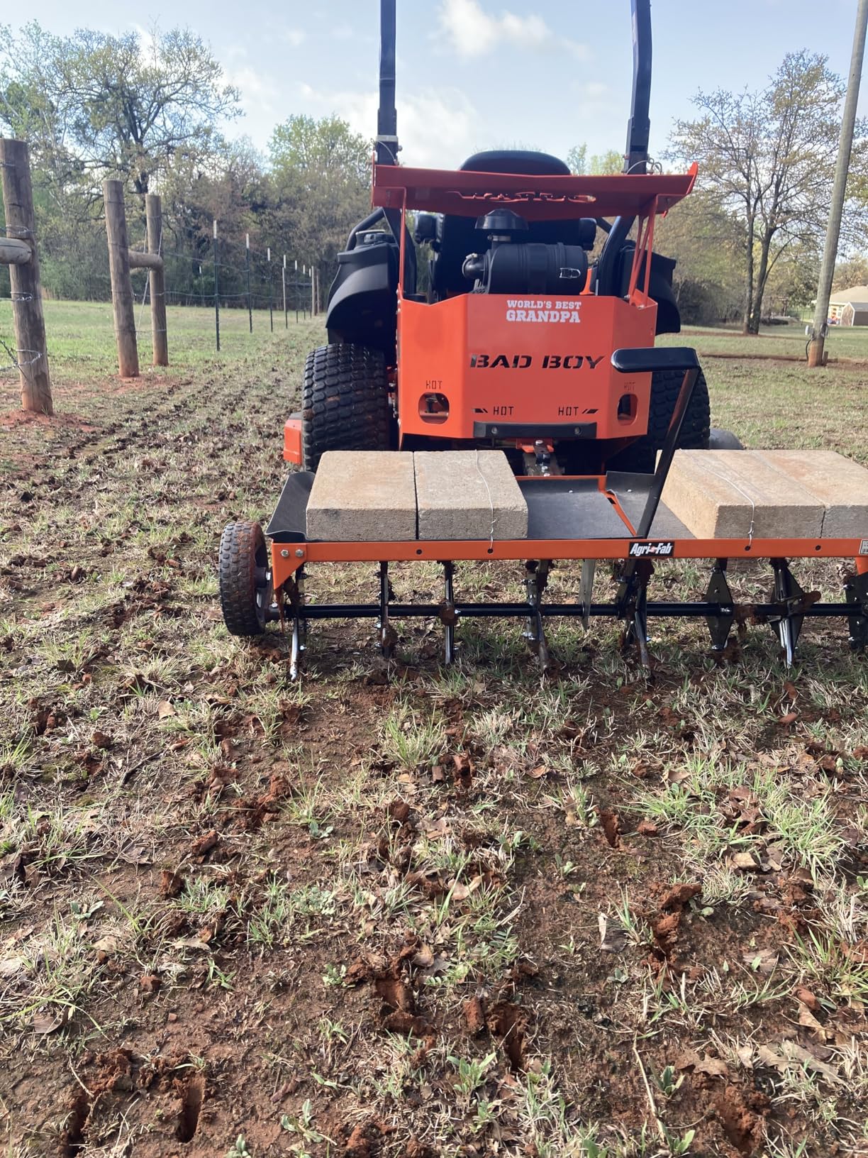 Agri-Fab 48 In Tow Behind Lawn Plug Aerator with 32 Galvanized Knives and Universal Hitch customer photo 1