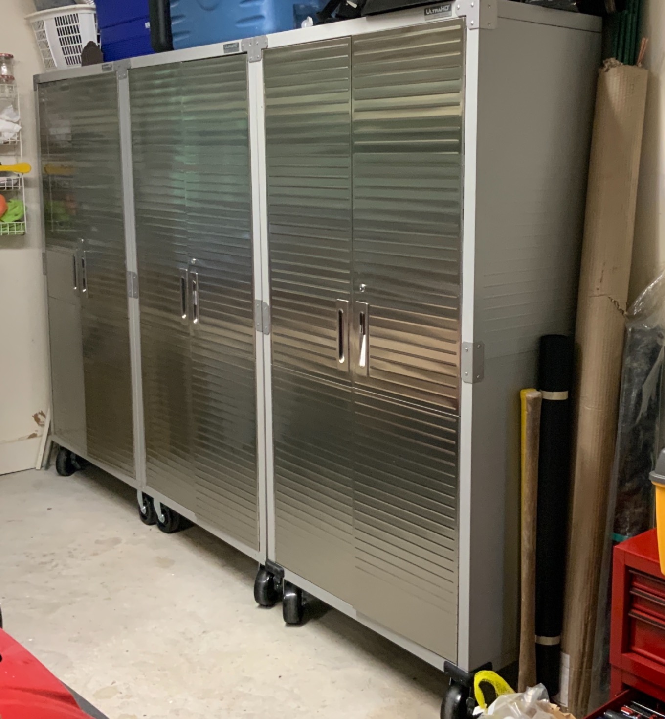 Seville Classics UltraHD Solid Steel Rolling Lockable Metal Storage Cabinet Locker Organizer, w/Adjustable Shelves for Garage, Warehouse, Office, Classroom, Granite, 36 W x 18 D x 72 H customer photo 1