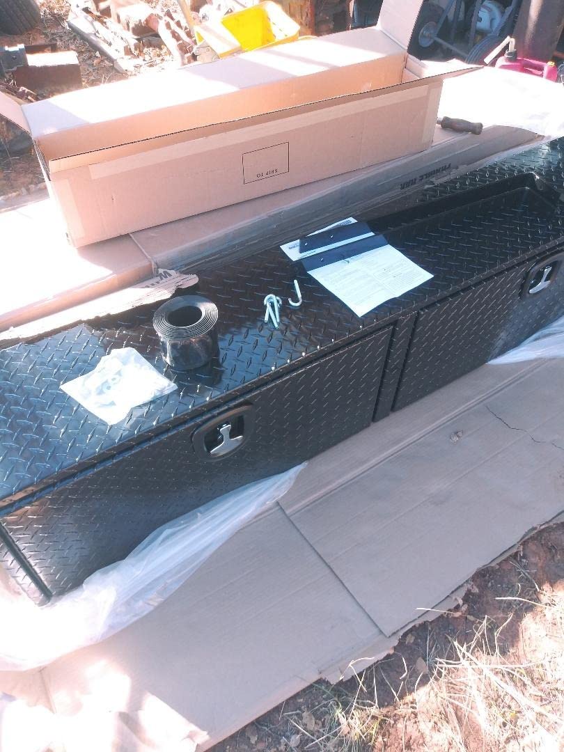 Buyers Products 1721551 Black Aluminum Diamond Tread Topsider Truck Box With Drop Door, 72 x 13 x 16 Inch, Made in The USA, Lockable Tool Chest, Durable Job Box For Storage & Organization customer photo 2