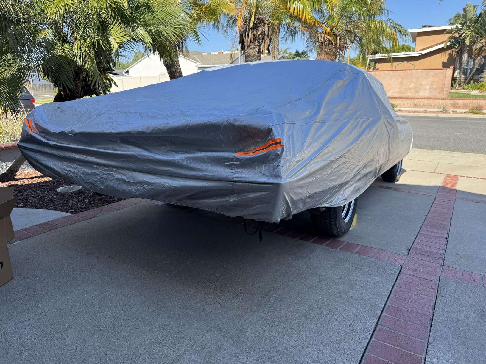 Kayme 6 Layers SUV Car Cover Waterproof All Weather for Automobiles, Outdoor Full Size Cover Rain Sun UV Protection with Zipper Cotton, Universal Fit for SUV Jeep (191-200 inch) customer photo 1