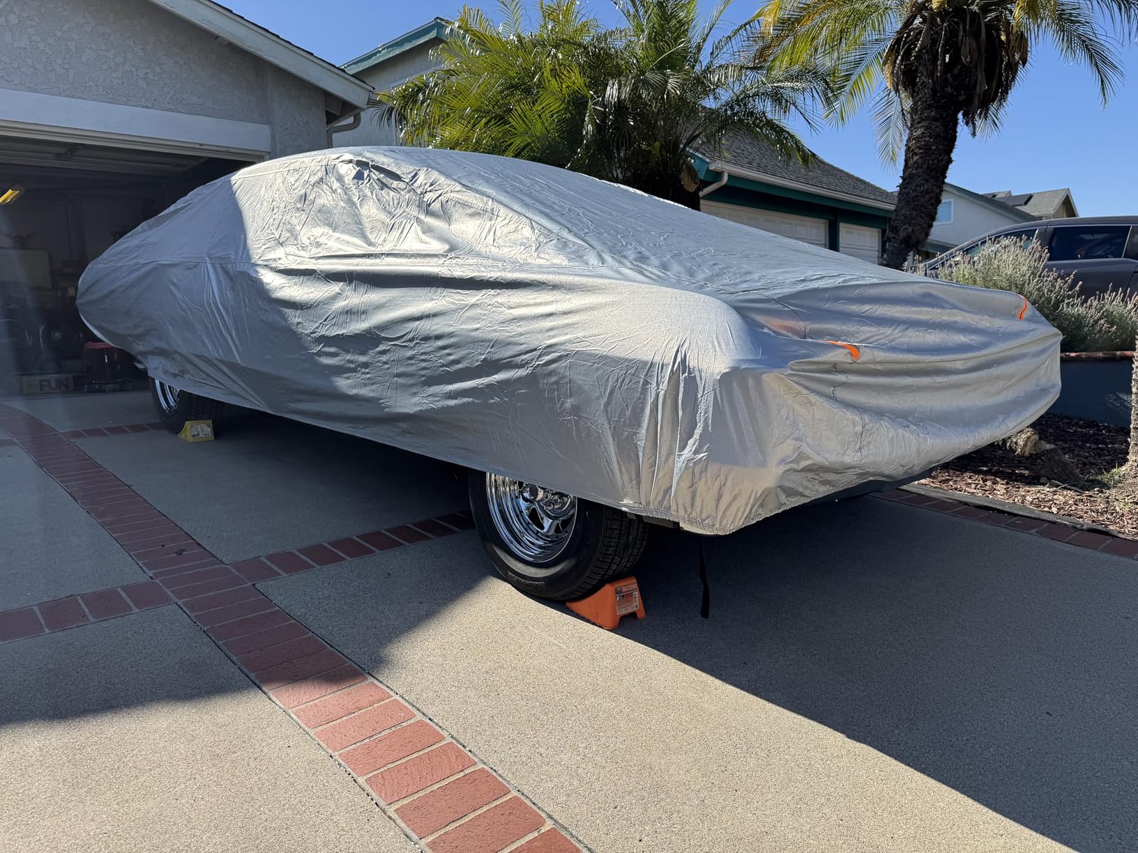 Kayme 6 Layers SUV Car Cover Waterproof All Weather for Automobiles, Outdoor Full Size Cover Rain Sun UV Protection with Zipper Cotton, Universal Fit for SUV Jeep (191-200 inch) customer photo 2