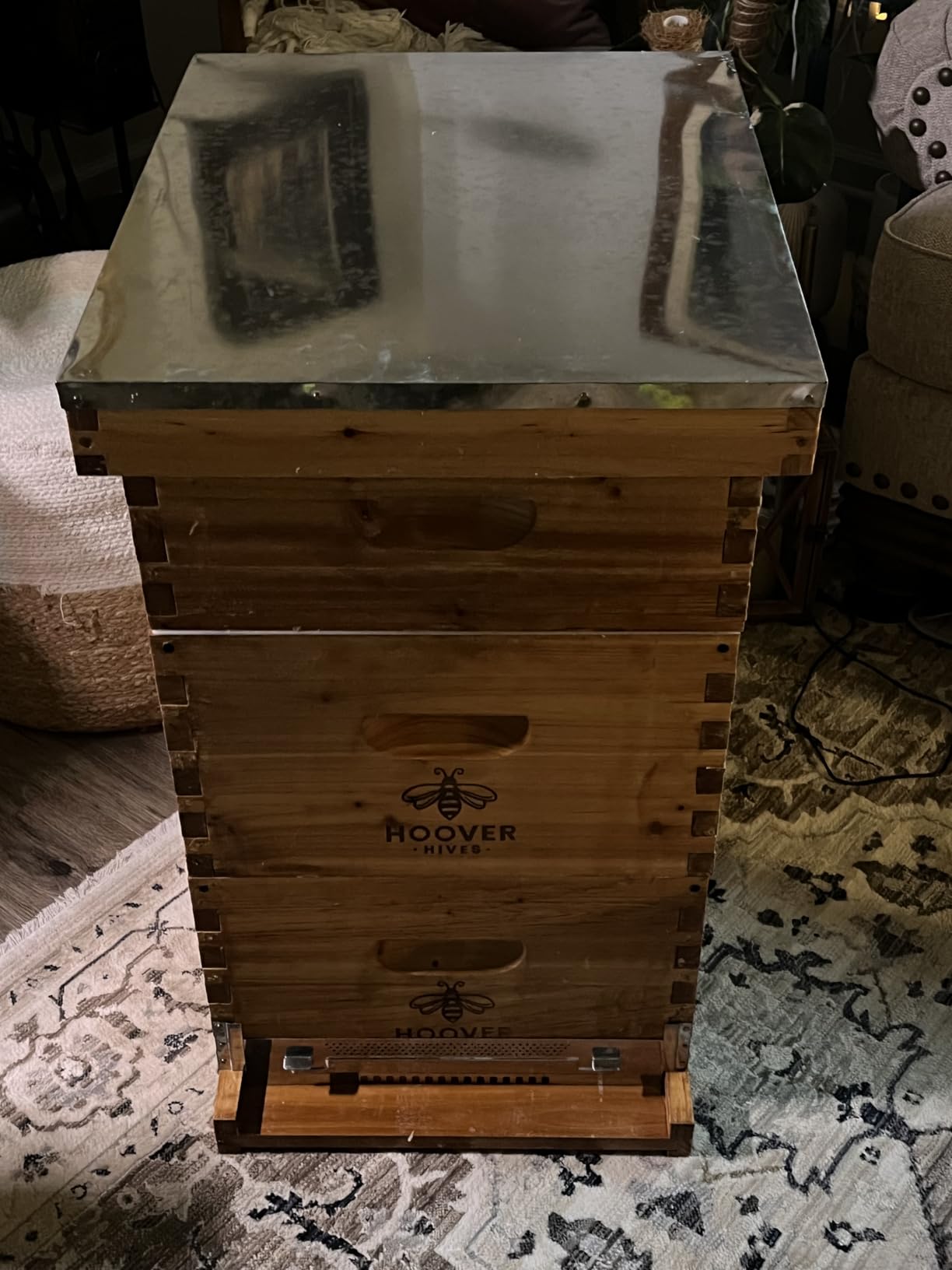 Hoover Hives: The Original Beeswax Coated Beehive Kit. Includes 2 Deep & 1 Medium Boxes with 10 Wooden Frames & Heavy Wax Coated Foundations. Easy Assembly with Predrilled Holes& Screws (Unassembled) customer photo 2