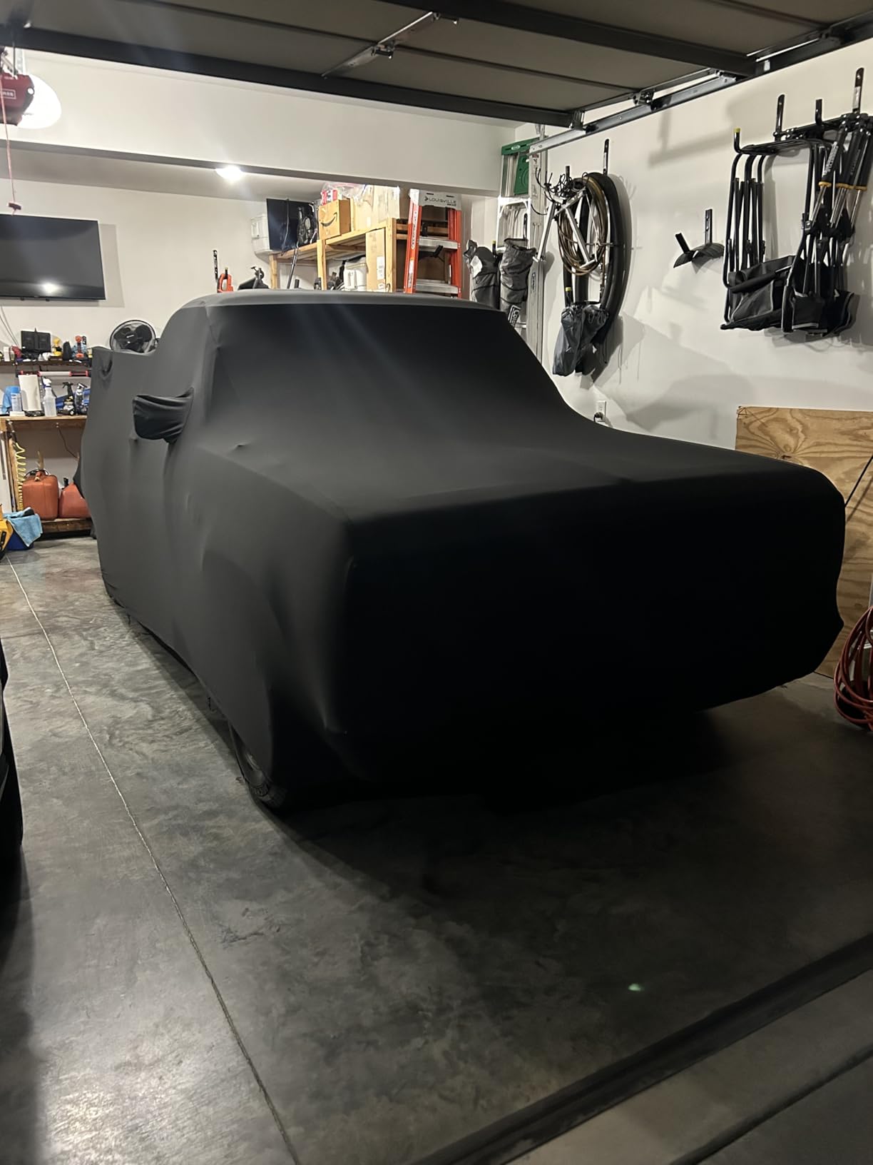 WinPower Indoor Car Cover SUV Stretch Dustproof Protection Full Car Cover for Underground Garage, Car Show, Black customer photo 2