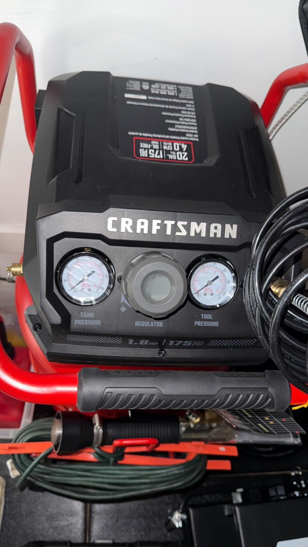Craftsman Air Compressor, 20 Gallon Oil-Free 1.8 HP Max 175 PSI customer photo 2