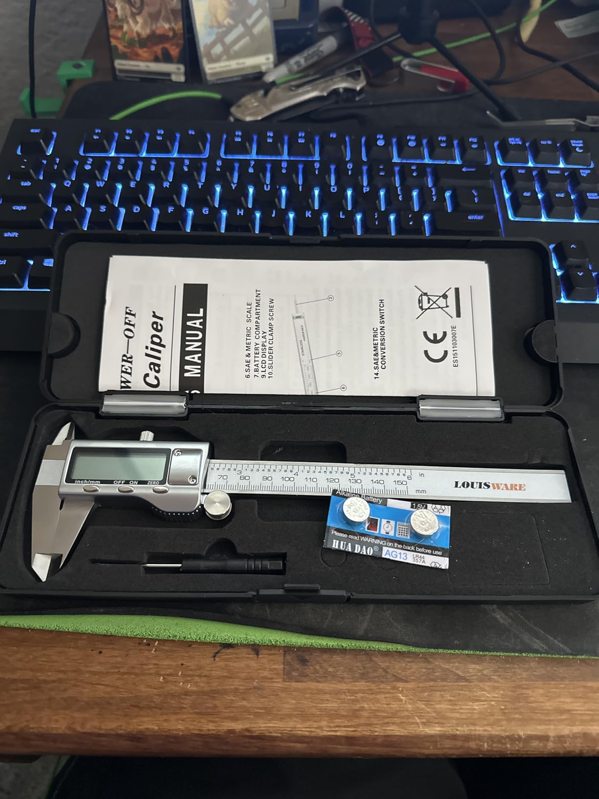 Digital Caliper, Caliper Measuring Tool with Stainless Steel, Electronic Micrometer with Large LCD Screen, Auto-Off Feature customer photo 1