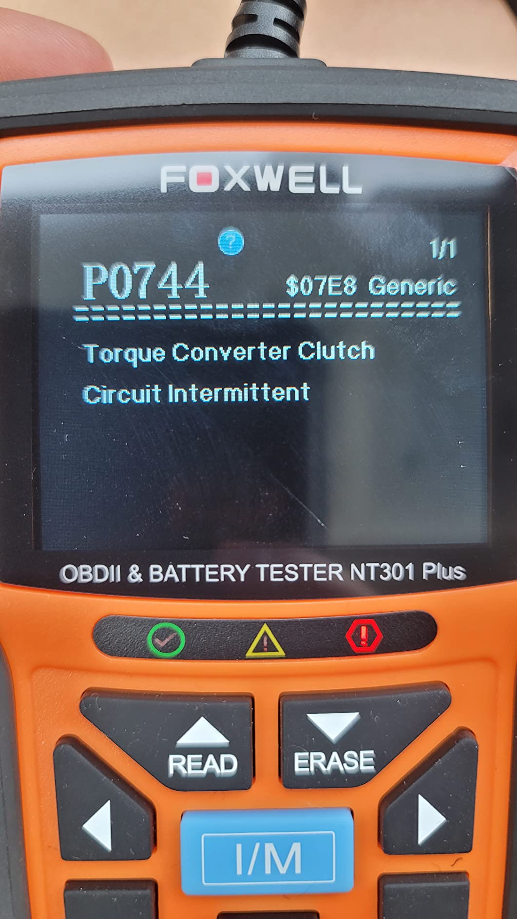 FOXWELL NT301 Plus 2-in-1 OBD2 Scanner Car Battery Tester, Professional Code Reader Check Engine Diagnostic Tool, 12V Automotive Cranking Charging Analyzer for 1996+ Vehicle, Upgrade from NT301 customer photo 1