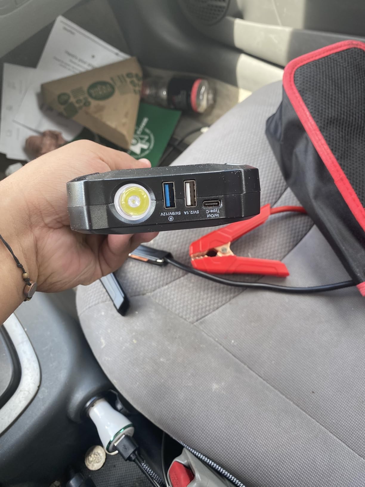 GOOLOO Upgraded GP3000 Jump Starter 3000A Peak Car Starter (Up to 9L Gas or 7L Diesel Engine) 12V Jump Box Auto Lithium Battery Booster SuperSafe Portable Power Pack with USB Quick Charge, Type-C Port customer photo 2