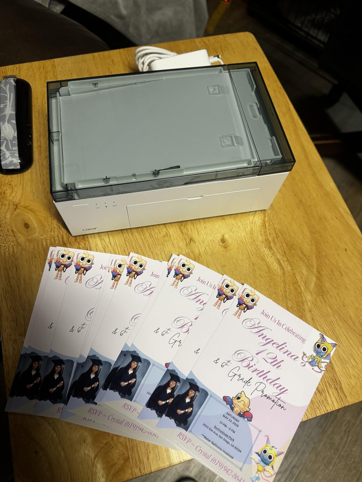 Liene M100 4x6'' Photo Printer, Phone Printer 100 Sheets & 3 Cartridges, Full-Color Photo, Portable Instant Photo Printer for iPhone Android, Thermal Dye Sublimation, Wi-Fi Picture Printer customer photo 2