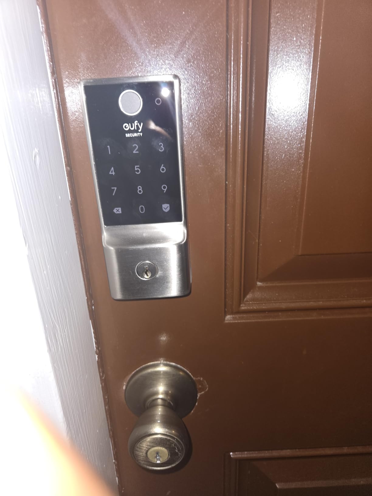 eufy Security Smart Lock C220, Fingerprint Keyless Entry Door Lock, Built-in Wi-Fi, App Remote Control, Front Door Smart Lock Deadbolt, 8Months Battery, Reliable Power, IP53 Waterproof, BHMA Grade 3 customer photo 2