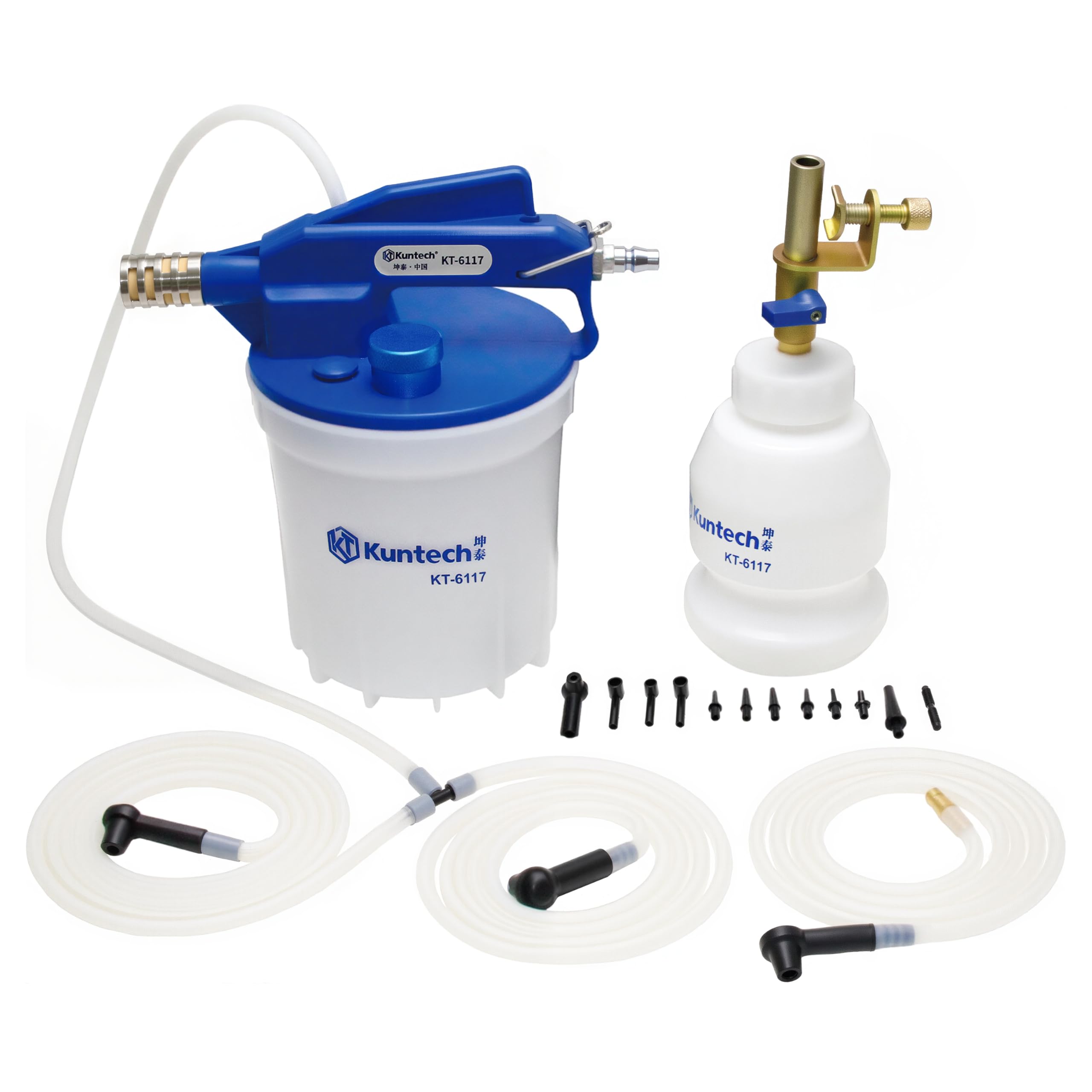 Kuntech Vacuum Brake Bleeder Kit with 2L Brake Fluid Extractor and 1L Refilling Bottle, One Person Pneumatic Vacuum Bleeder Tools, Air Pressure Brake Bleeder Tools for Auto Car Truck customer photo 1