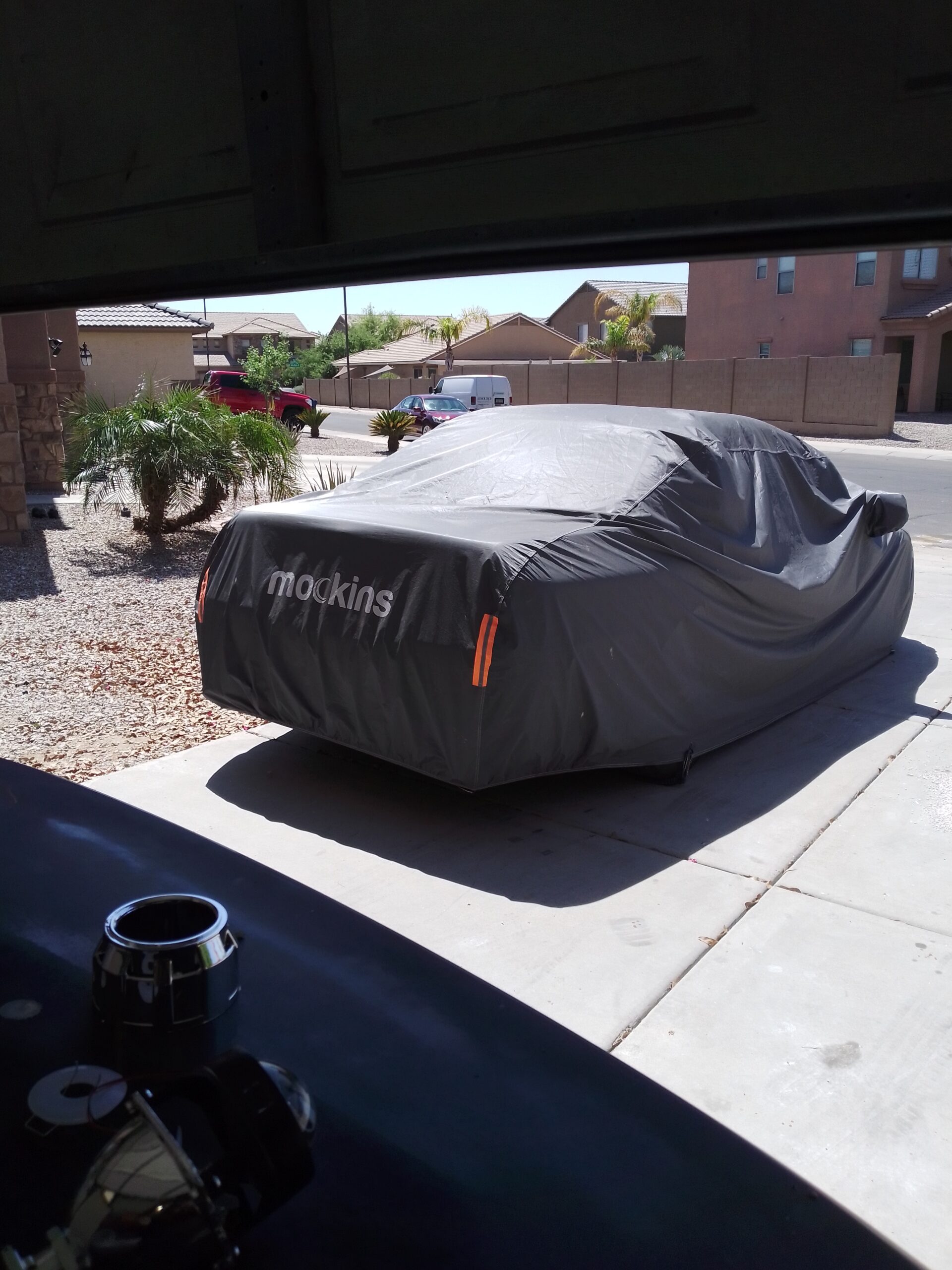 Mockins 200x75x57in Large SUV Car Cover Waterproof All Weather Heavy Duty Tarp | Dual-Layer 250G PVC & Soft Cotton Lining Full Exterior Covers | Windproof Car Cover for Snow & Rain with Buckle Strap customer photo 1