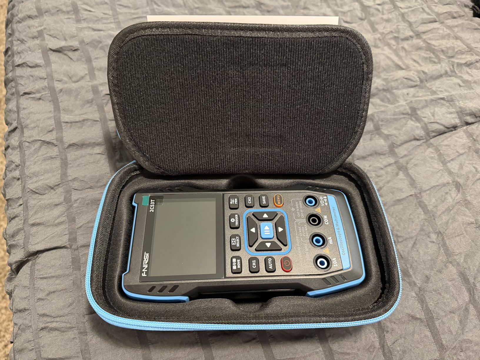 FNIRSI 2C53T Upgraded Handheld Oscilloscope, 50MHz Bandwidth, 3IN1 Digital Oscilloscope Multimeter DDS Generator, 250MS/s Sampling Rate, 19999 Counts, Voltage, Current, Capacitor, Resistor, Diode Test customer photo 1