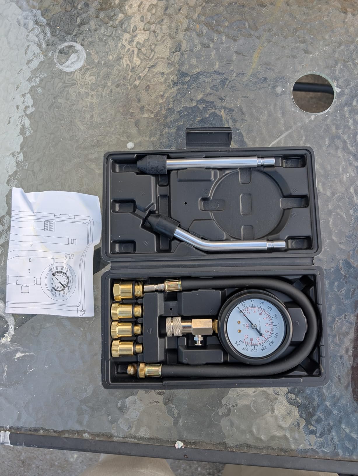 TU-21 Cylinder Leak Down Tester Kit, Automotive Engine Compression Leakage Test Kit for Cars Trucks Motorcycles (Blue) customer photo 1