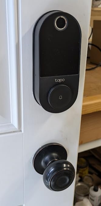 Tapo Smart Wi-Fi Door Lock, Deadbolt | Keyless Entry, Fingerprint Recognition, Touchscreen Keypad & in-App Monitoring with Scheduled Access|1-Year Rechargeable Battery | BHMA Grade 2 | DL110 customer photo 2