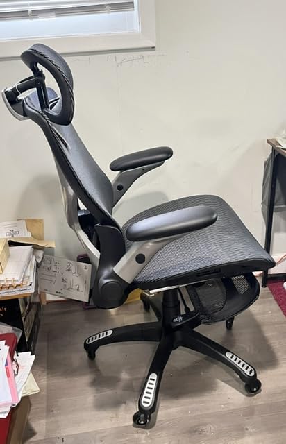 ELABEST X100 Ergonomic Mesh Office Chair with Footrest, Big and Tall Hone Desk Chair with 5D Flip-Up Arms, Adjustable 3D Lumbar Support,Gaming & Executive Computer Chairs customer photo 1